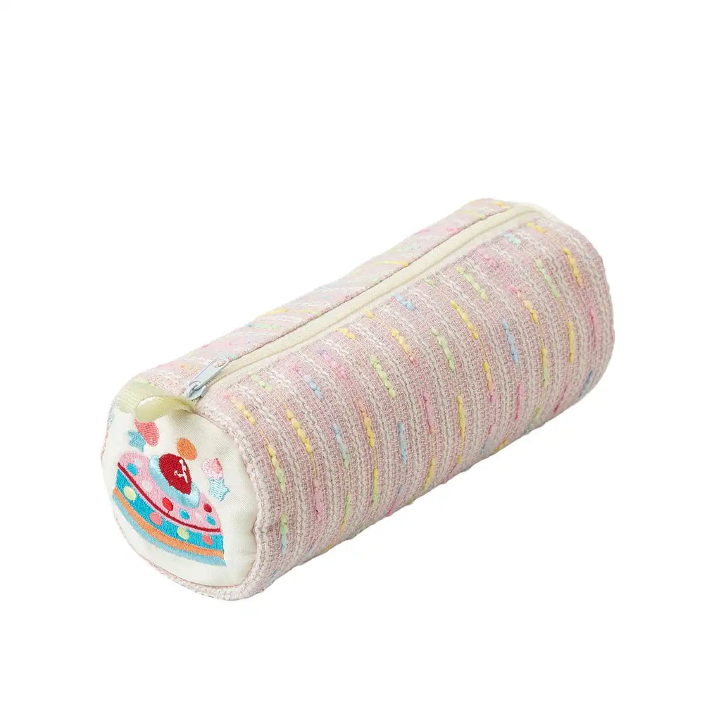 Trousse à stylos Cylindre « Gâteau Rose » – Design Kawaii
