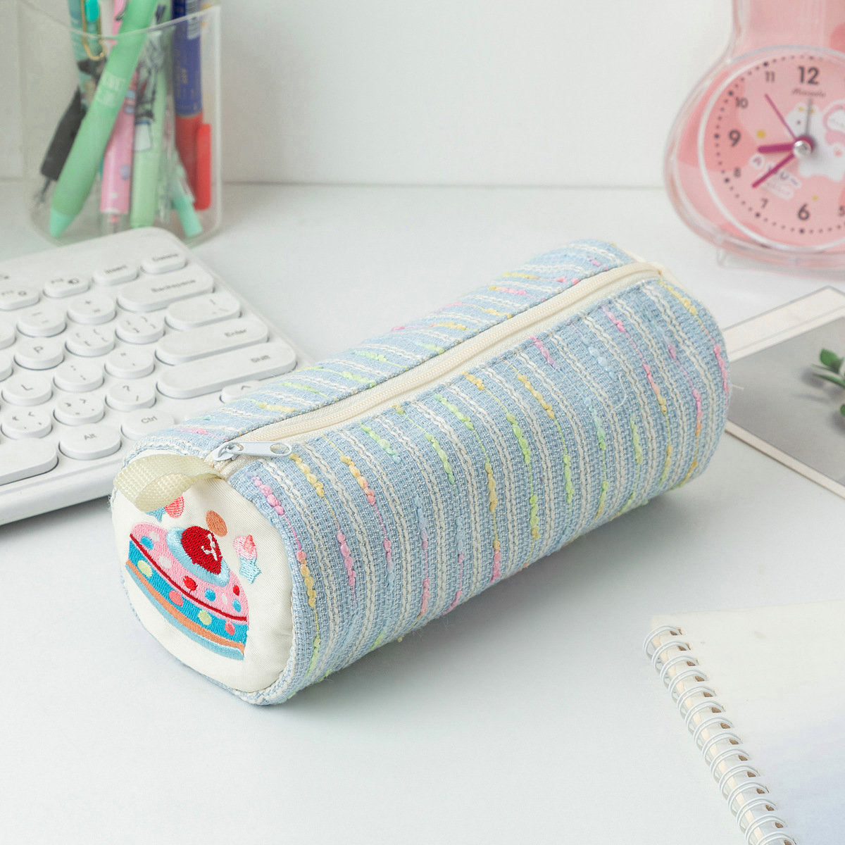 Trousse mignonne Fraise Gâteau – Bleu
