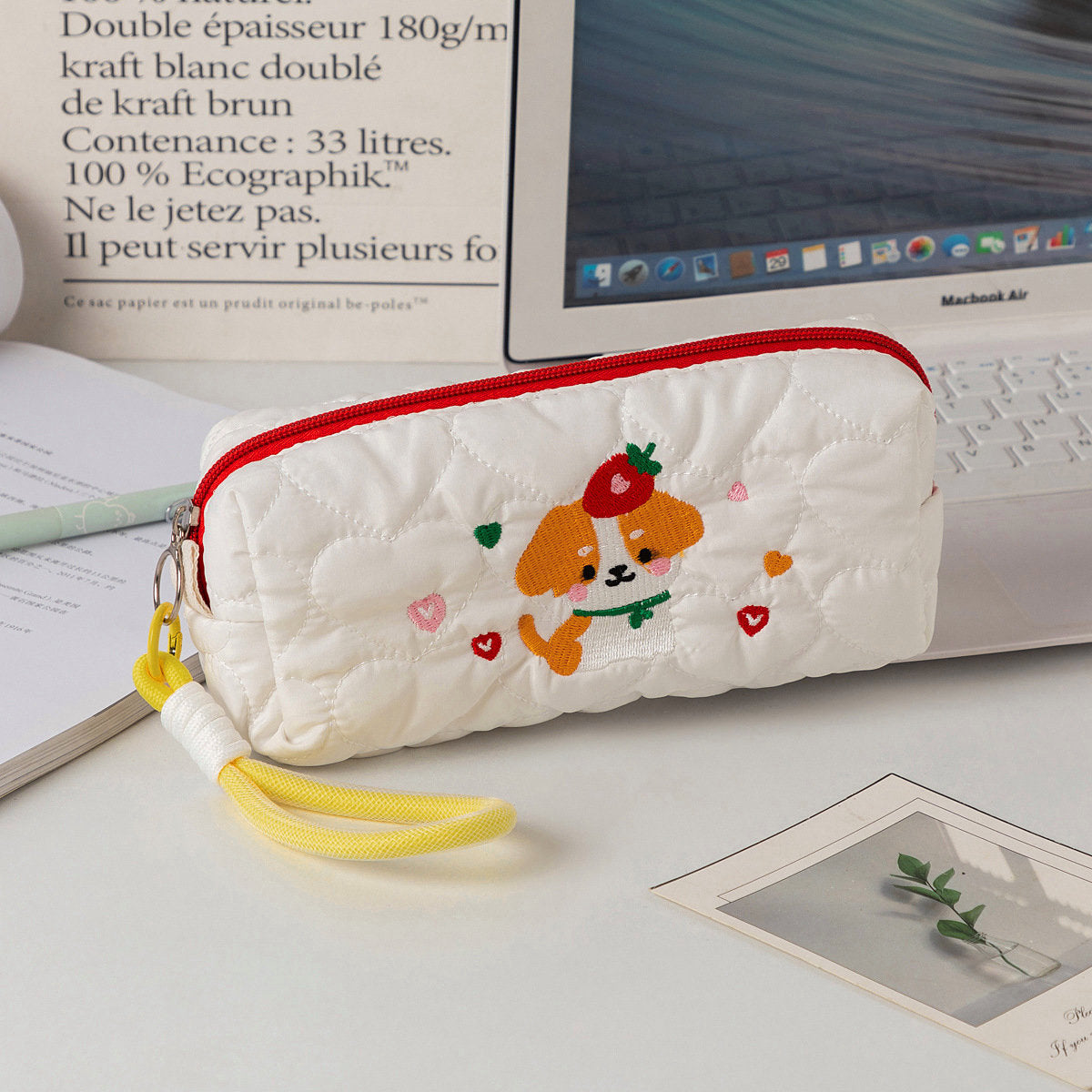 Trousse à stylos Chien Musicien